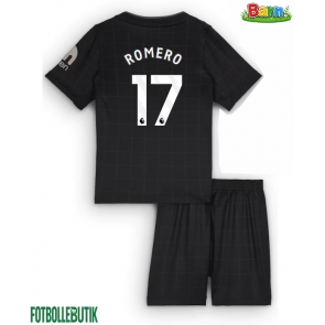 Tottenham Hotspur Cristian Romero #17 Bortaställ Barn 2025-26 Kortärmad (+ Korta byxor)